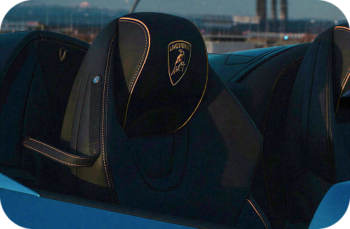 Carro azul interior