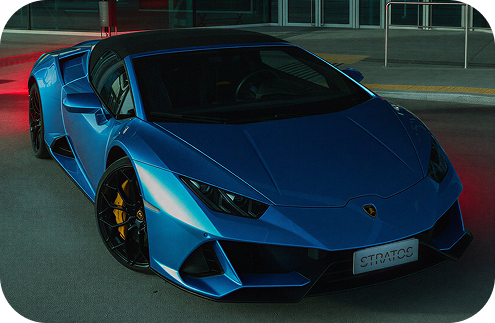 Carro azul frontal